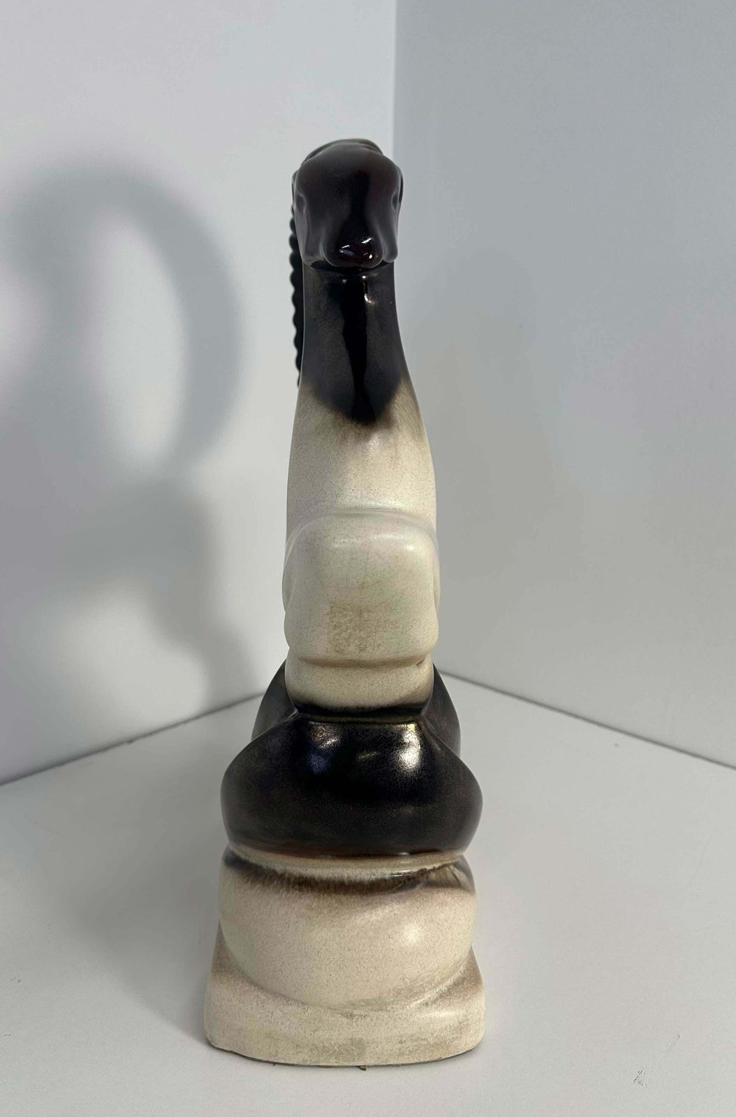 Large Art Deco Style Brown And White Royal Haeger Ram Ceramic, 1960s photo buy