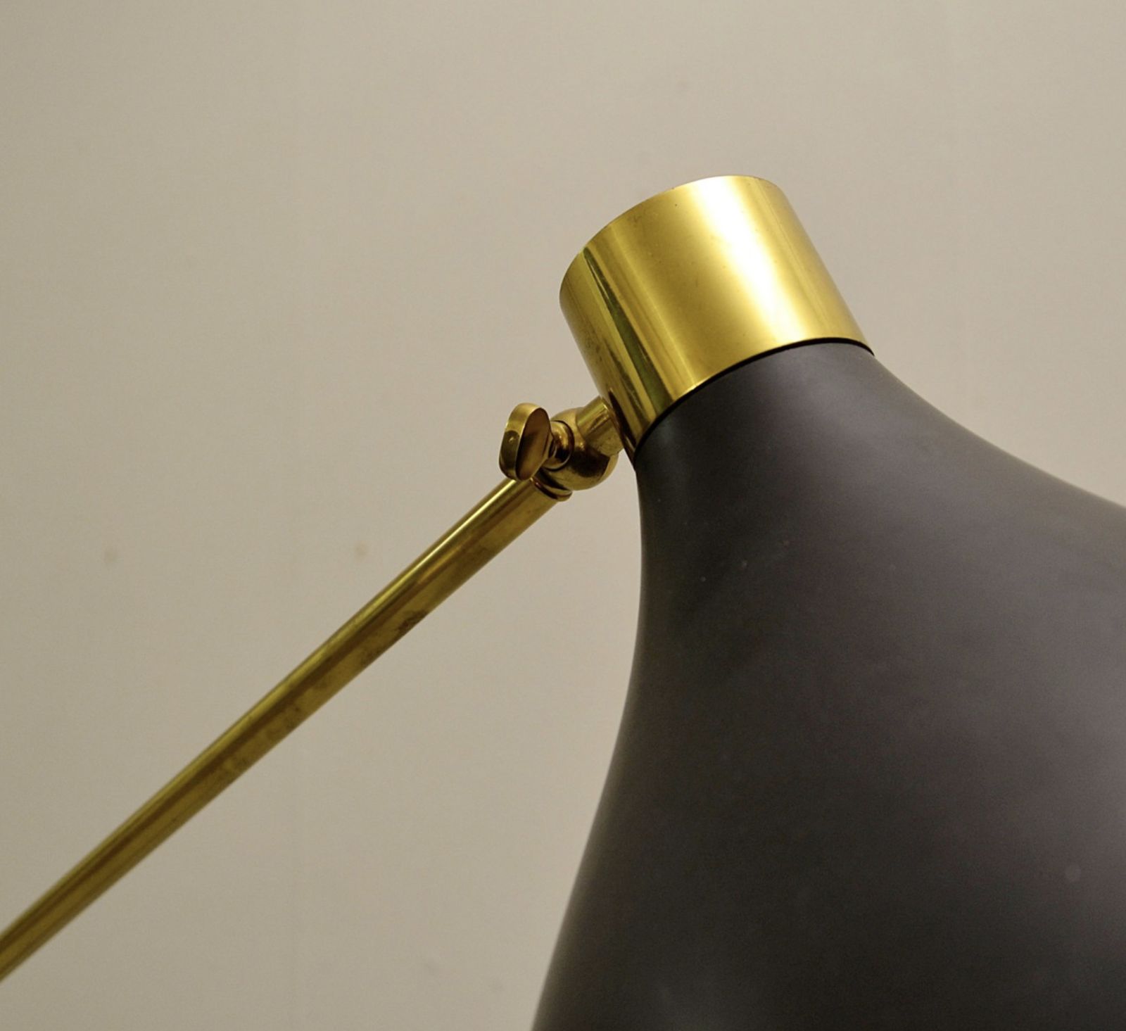 Stilnovo Floor Lamp With Marble Base And Brass Arm, 1950s photo Lighting