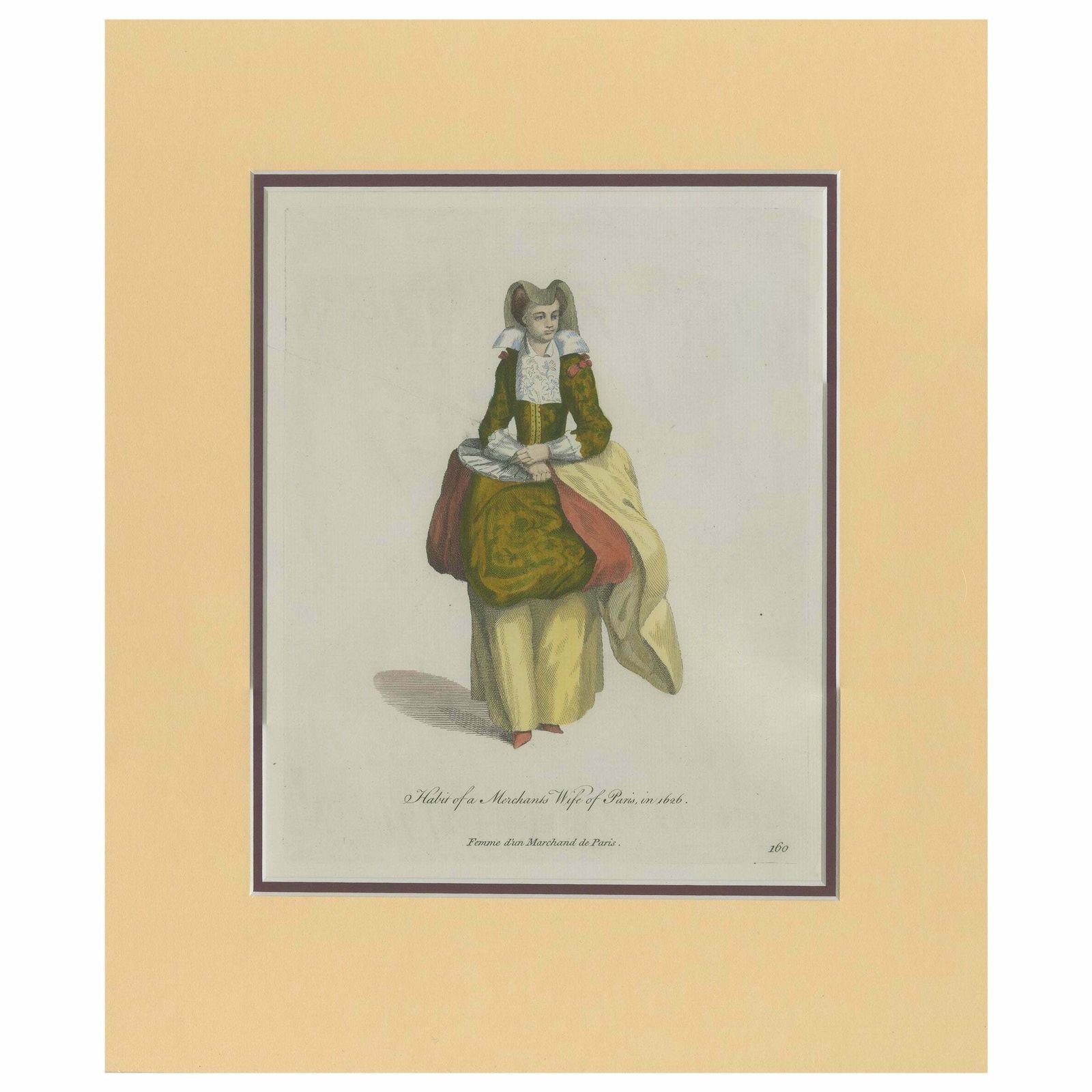 Antique Print Of Merchant's Wife In Paris By Jefferys '1772'