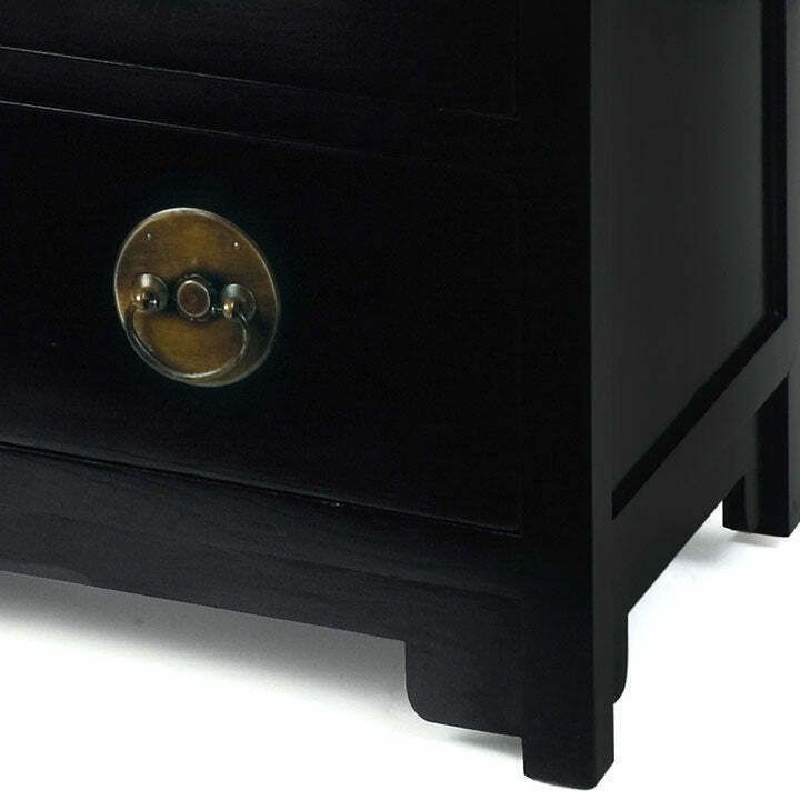 Chinese Ming Chest Of Drawers, Black Lacquer photo for sale