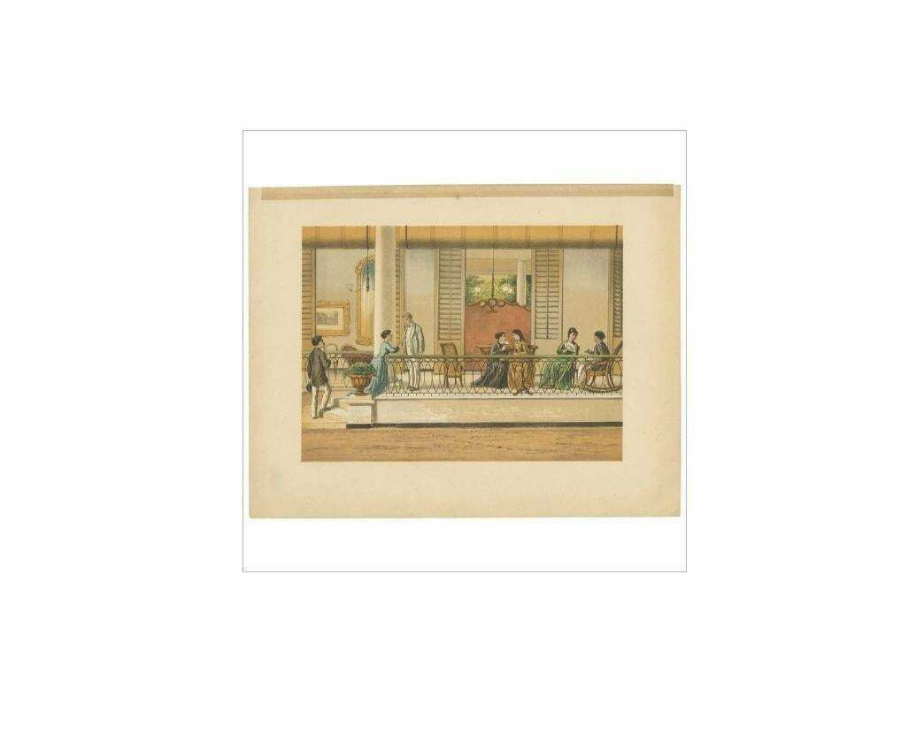 Antique Print Of A Scene In Tegal ‘Indonesia’ By M.T.H. Perelaer, 1888 photo Art