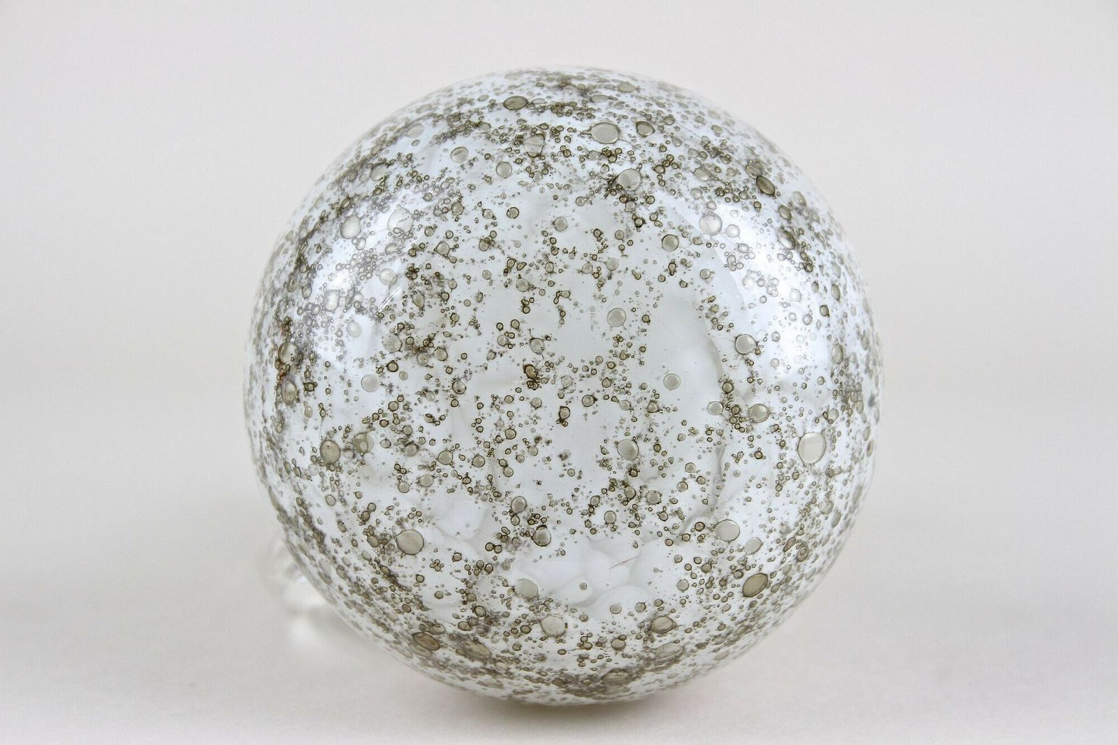 Home Decor Mid Century Murano Glass Vase/ Glass Jug With Bubbles, Italy Circa 1960 photo
