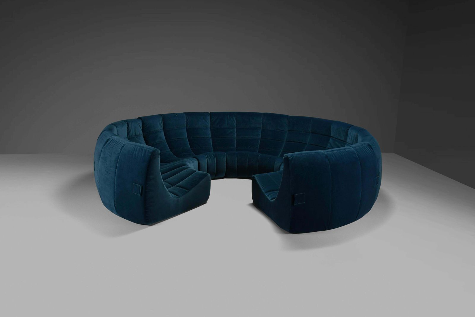 Rare And Exceptional 'Gilda' Circle Sofa In Velvet By Michel Ducaroy, 1972 photo furniture