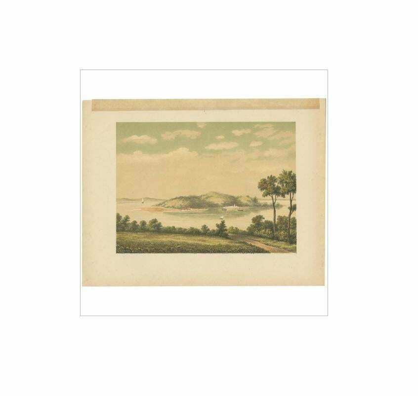 Antique Print Of Penyengat Island By M.T.H. Perelaer, 1888 photo for sale