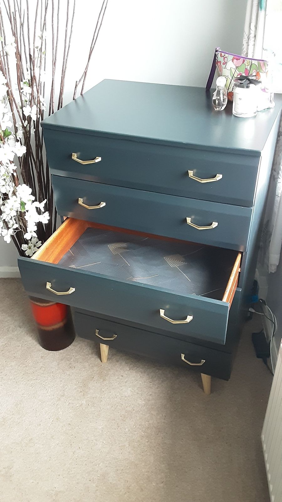 Meredew Tallboy Chest Of Drawers. photo vintage