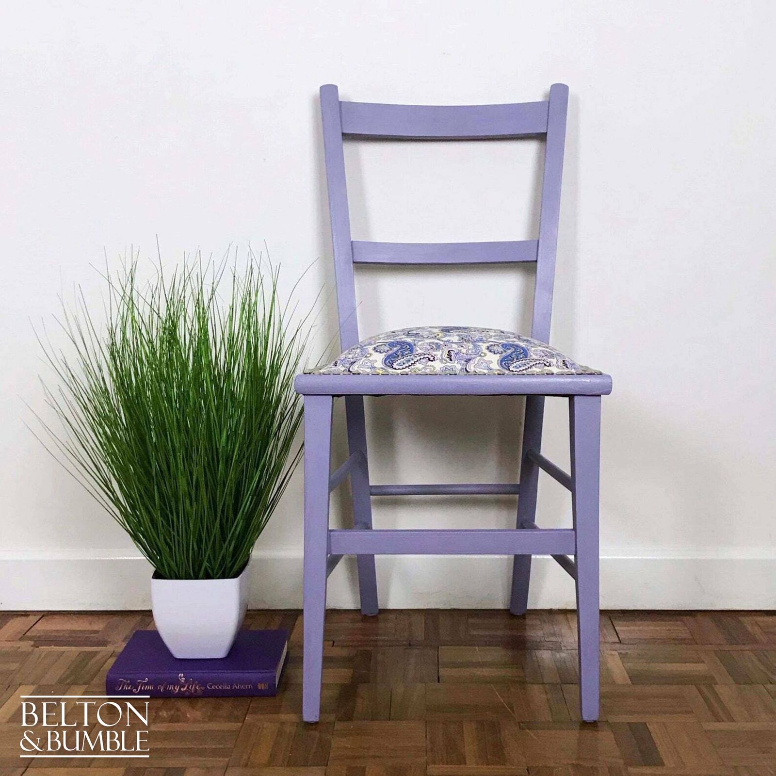 Petite Pale Purple And Paisley Bedroom Chair