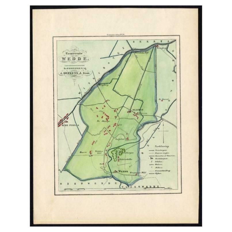 Dutch Municipality Of Wedde In Groningen, Fehse, 1862