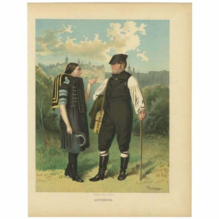 Costume Of Altenburg III, Kretschmer, Chromolithograph On Paper, 1870