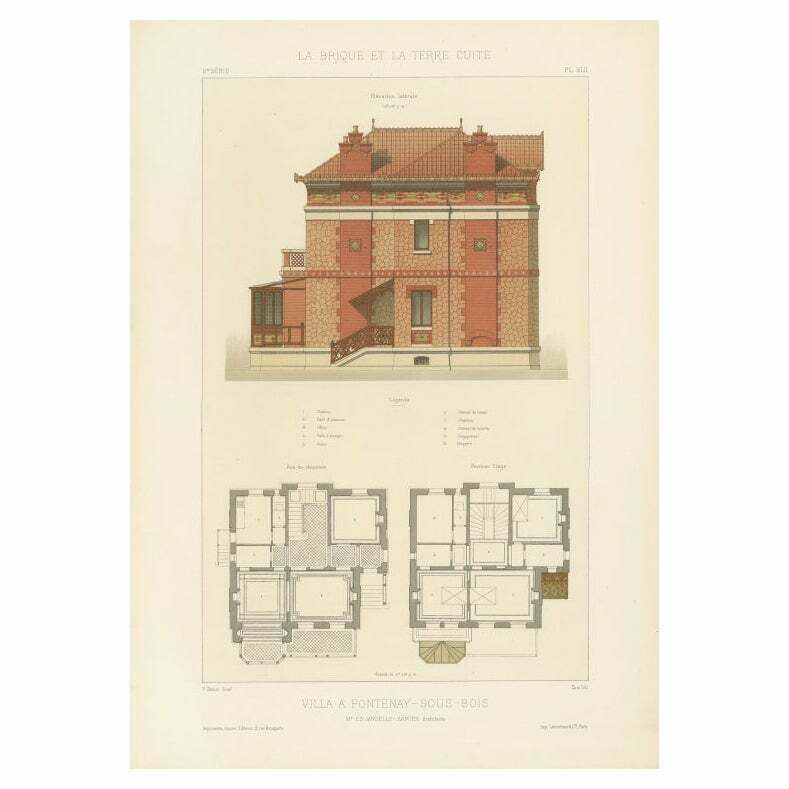 Pl. Xlii Villa A Fontenay Sous Bois, Chabat, C.1900