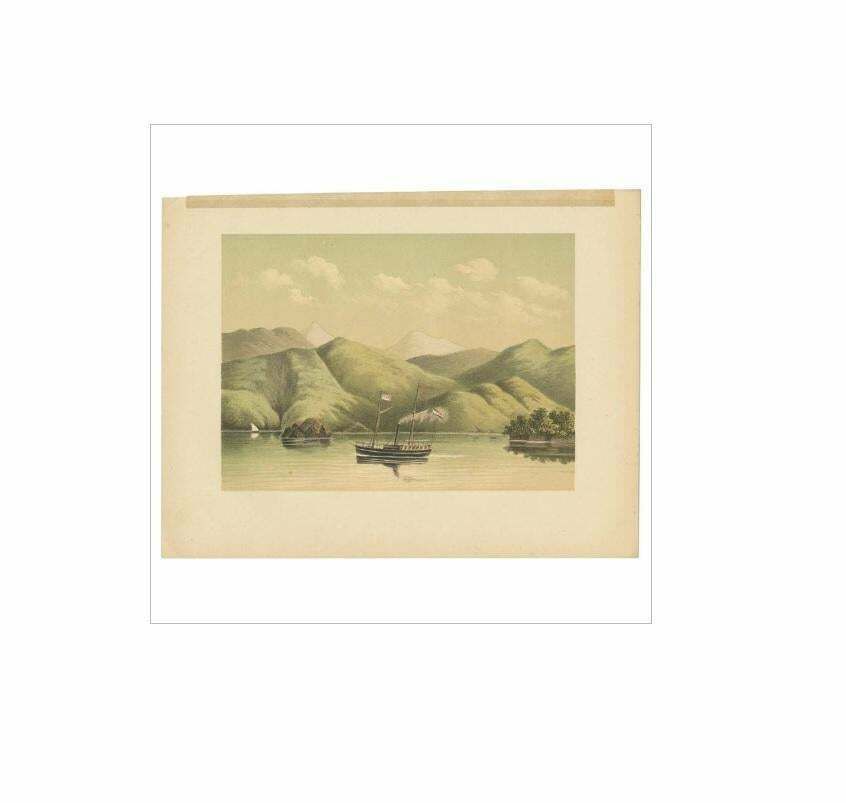 Antique Print Of A Ship Near The Coast Of Aceh (Atjeh) By M.T.H. Perelaer, 1888 photo Art