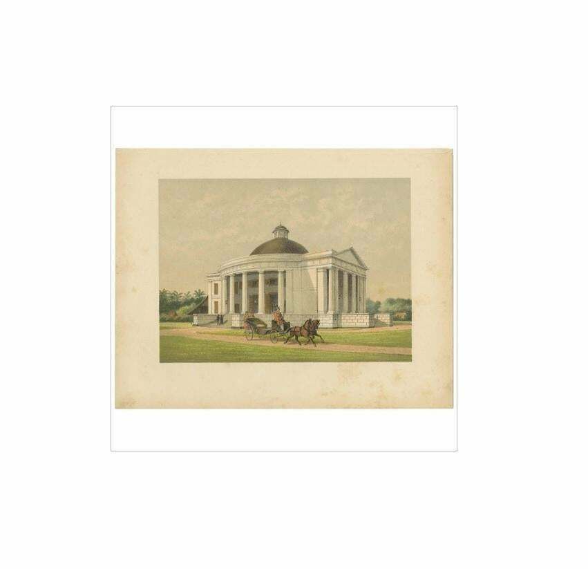 Antique Print Of A Residence In Batavia By M.T.H. Perelaer, 1888 photo Art