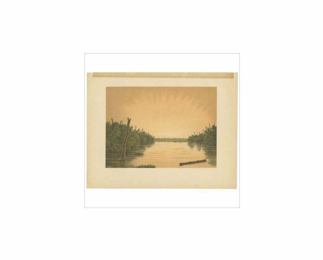 Antique Print Of The Paminger Lakes 'Borneo' By M.T.H. Perelaer, 1888 photo Art