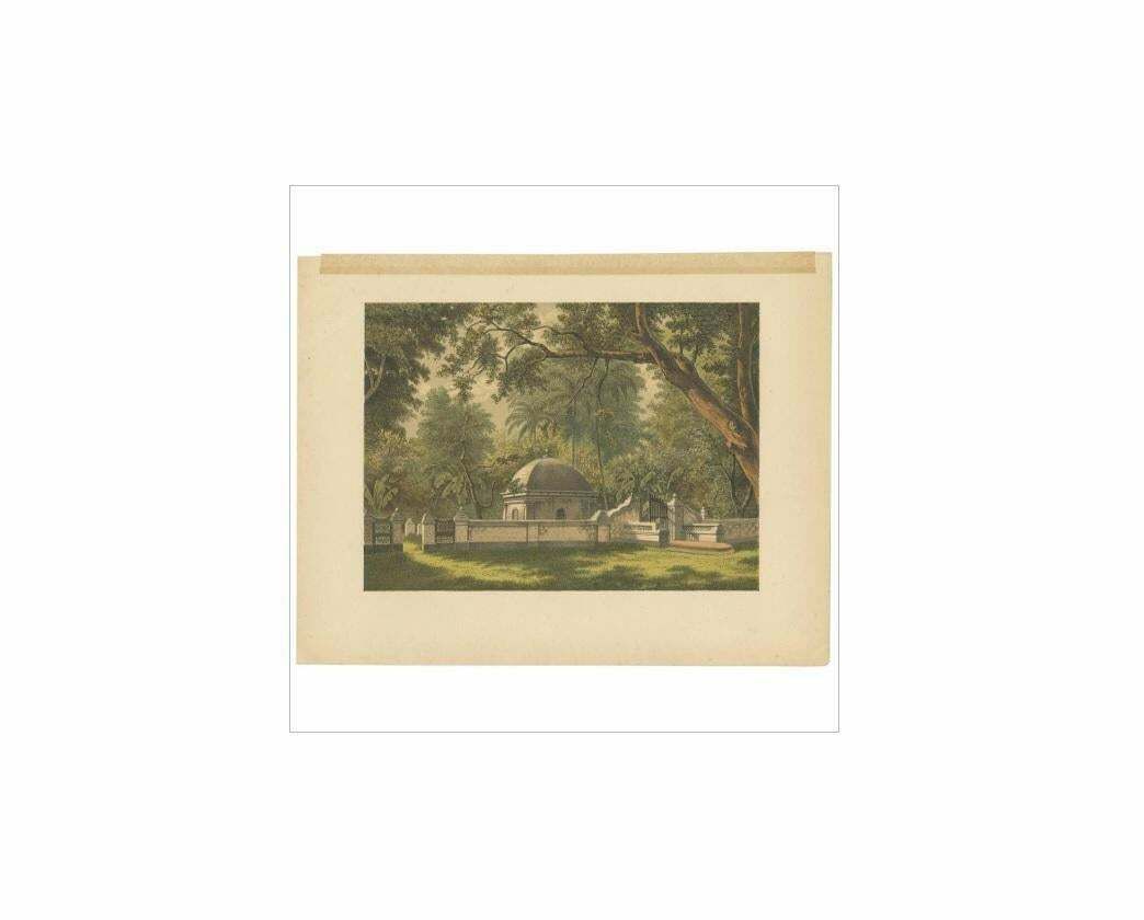 Antique Print Of A Cemetery In Bontowala By M.T.H. Perelaer, 1888 photo Art