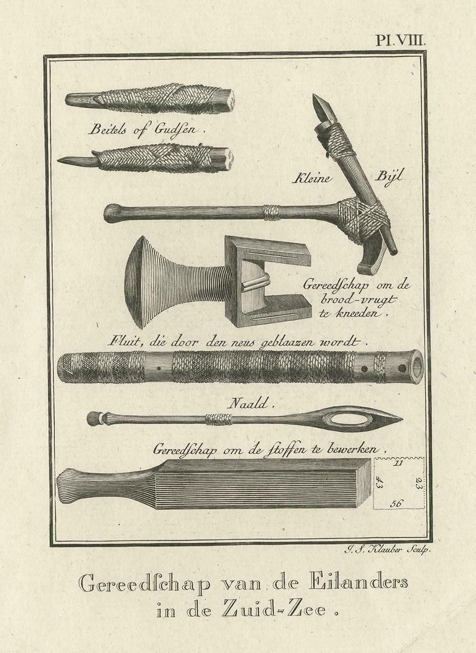 Antique Print Depicting Various Tools II By Cook, 1803 photo for sale
