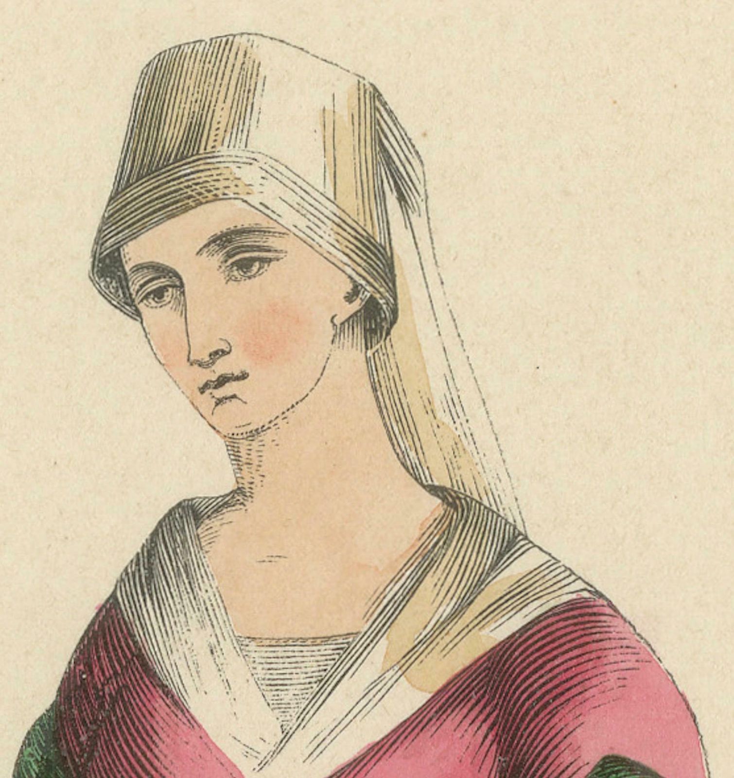French Maid Of The 15th Century: Daily Grace, Published In 1847 photo Art