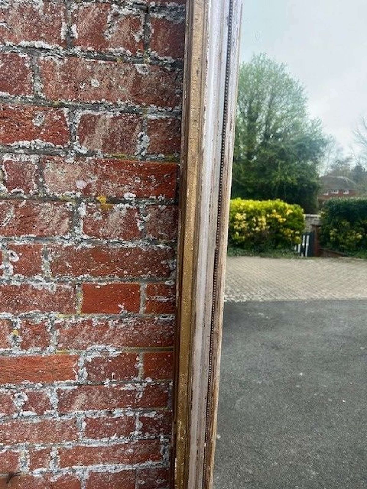 An Exceptional Large Antique French 19th C Original Silver/Gilt Mirror photo Home Decor