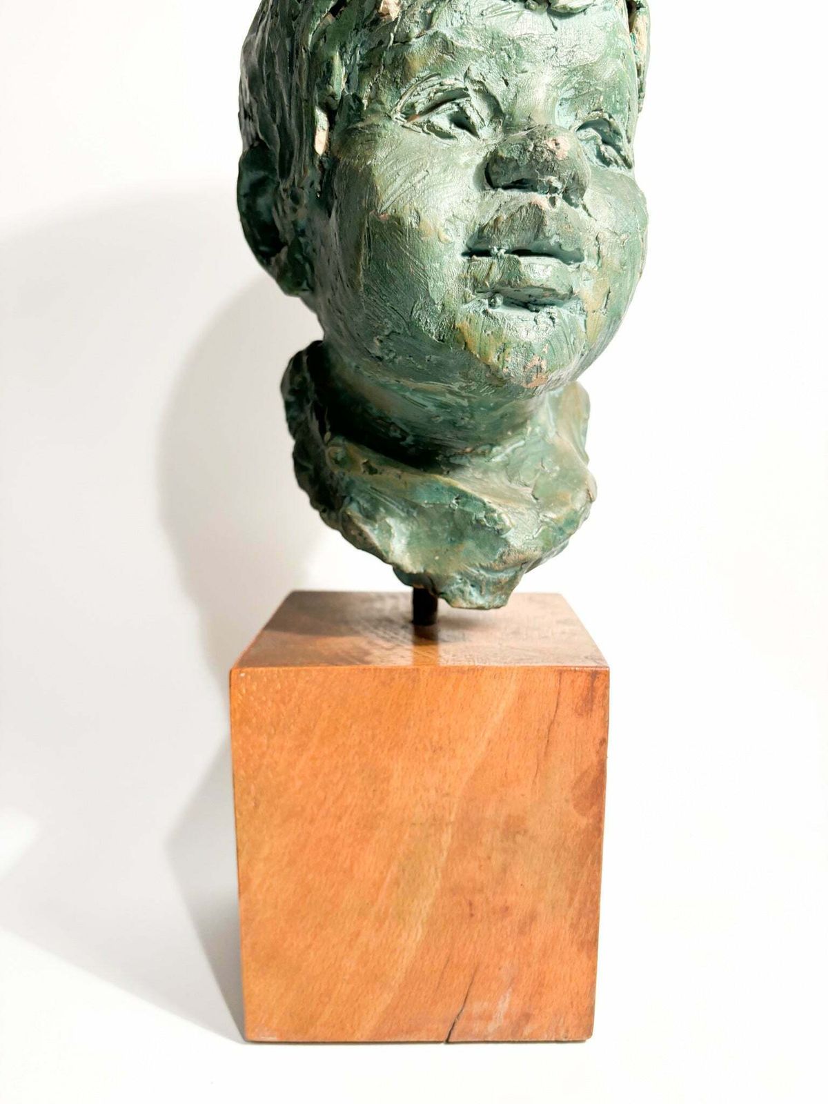 Terracotta Sculpture Of A Bust Of A Young Man By Bruno Bambacaro, 1970s photo for sale
