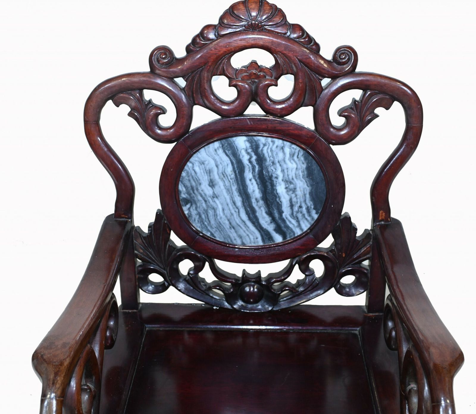 Antique Chinese Arm Chair Hardwood Carved Seating photo 695.0