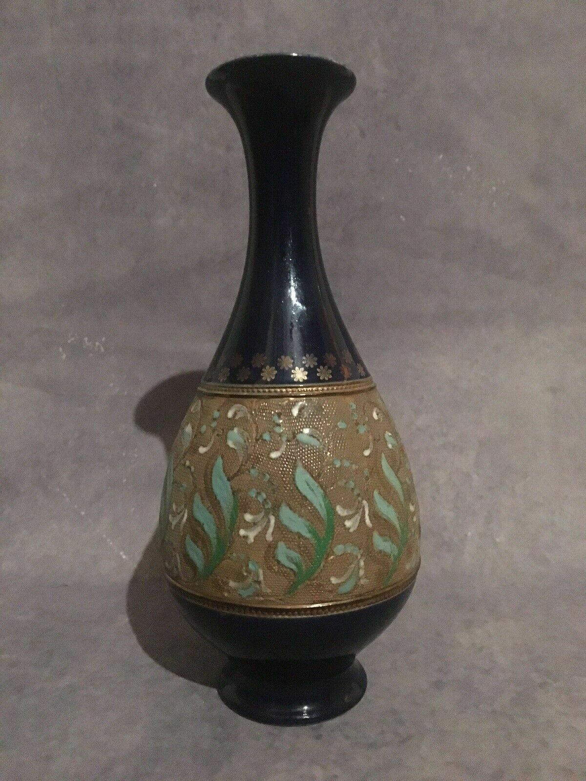 Doulton Lambeth Antique Stoneware Vase Victorian Stoneware Pottery