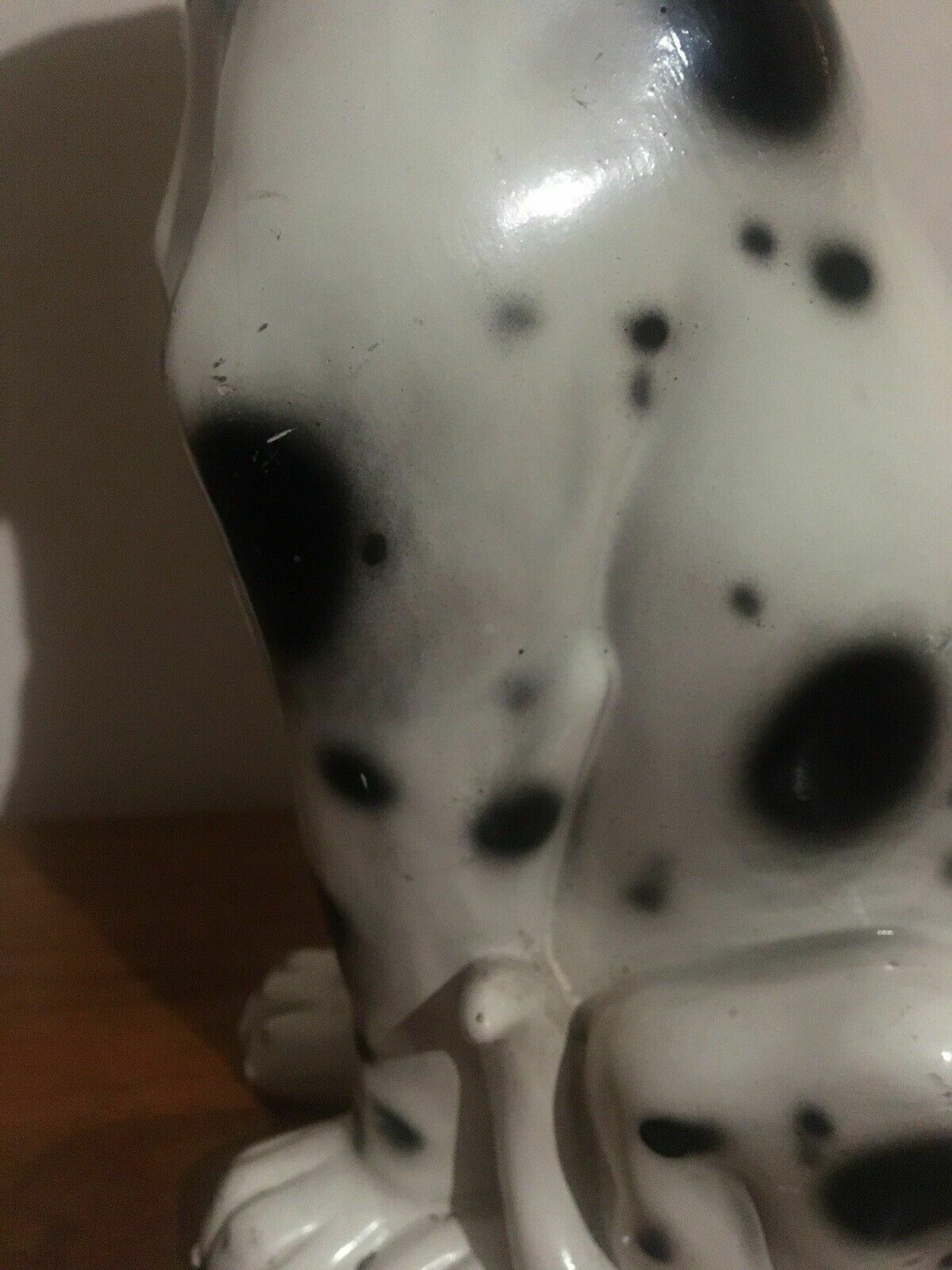 65.0 Large Ceramic Dalmatian Ornament Italian? Vintage Mid Century Pottery Dog photo