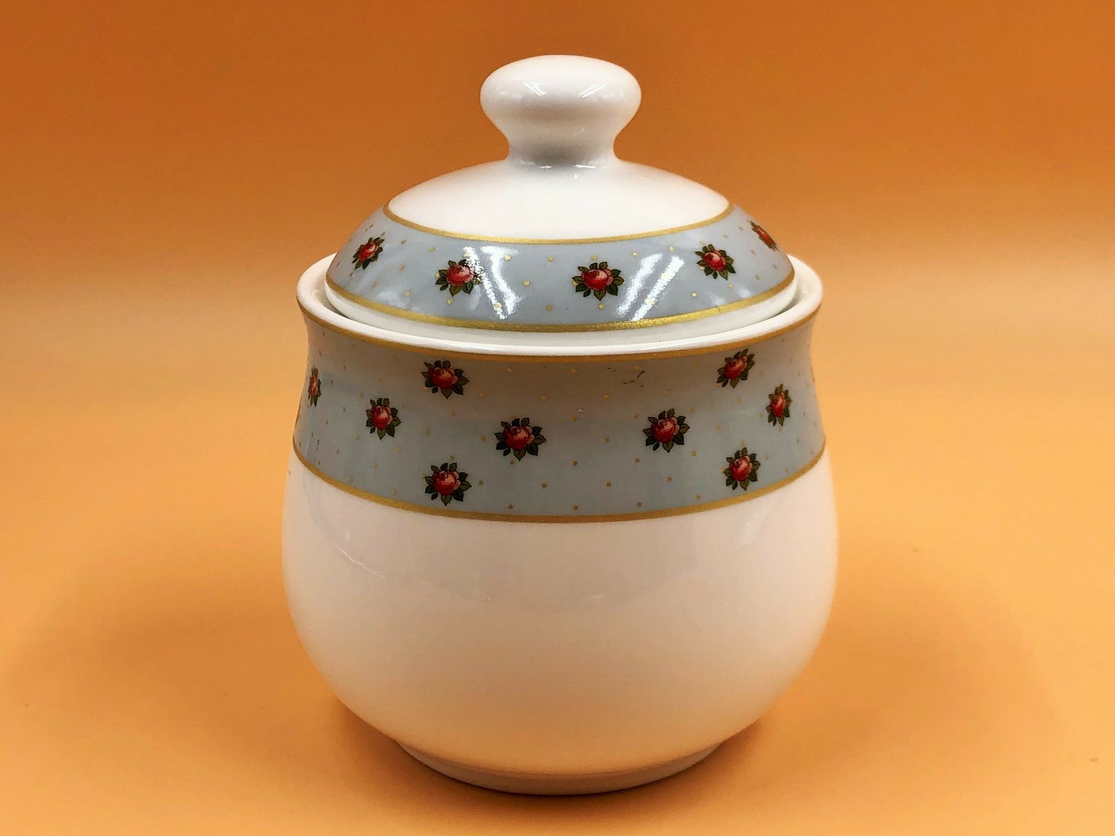 75.0 Aynsley China Polka Dot Roses Tea Set For 4. 1.5 Pint Capacity Teapot, 4 Mugs, Creamer & Sugar In Original Box. photo