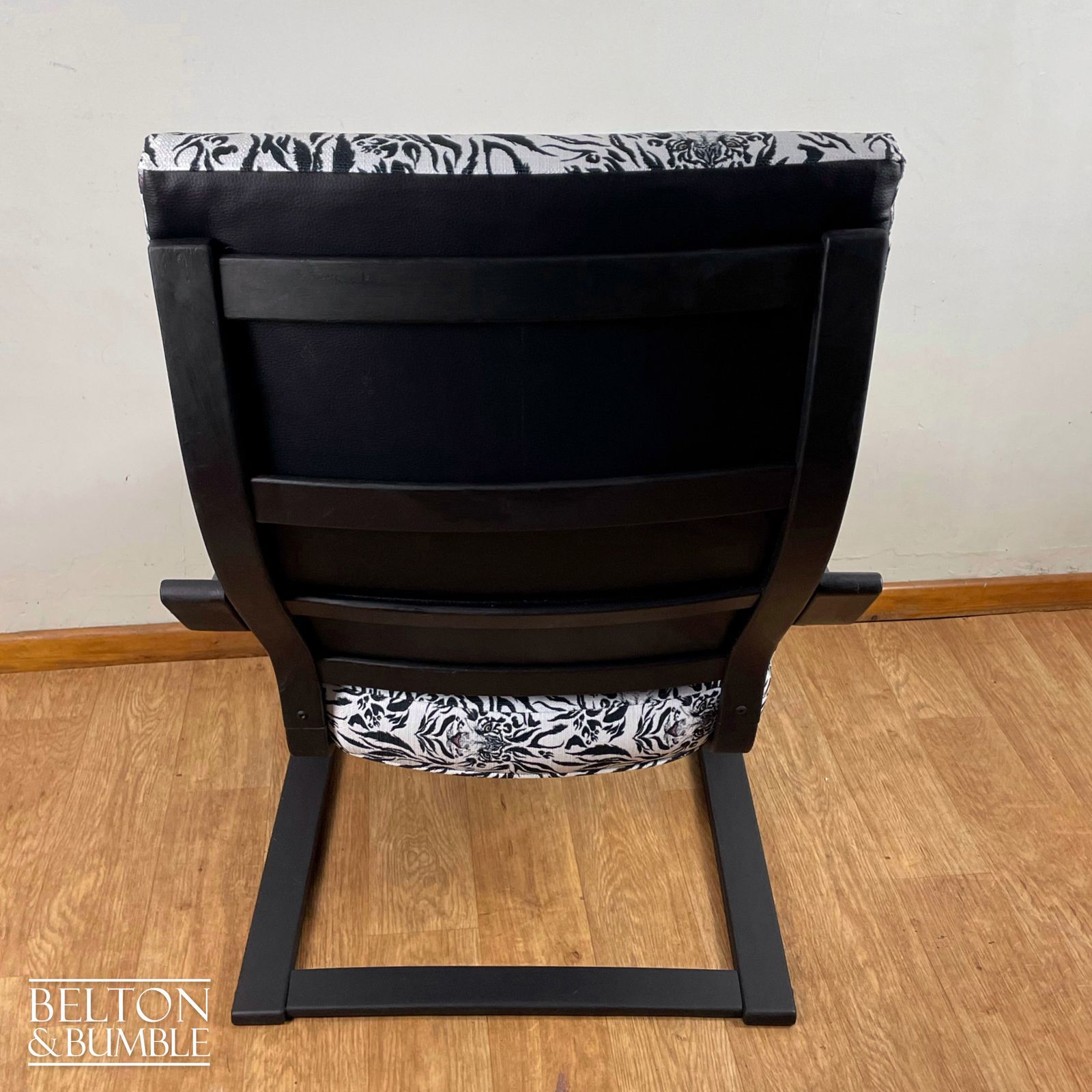 Monochrome Rocker Chair With Tiger Print photo for sale
