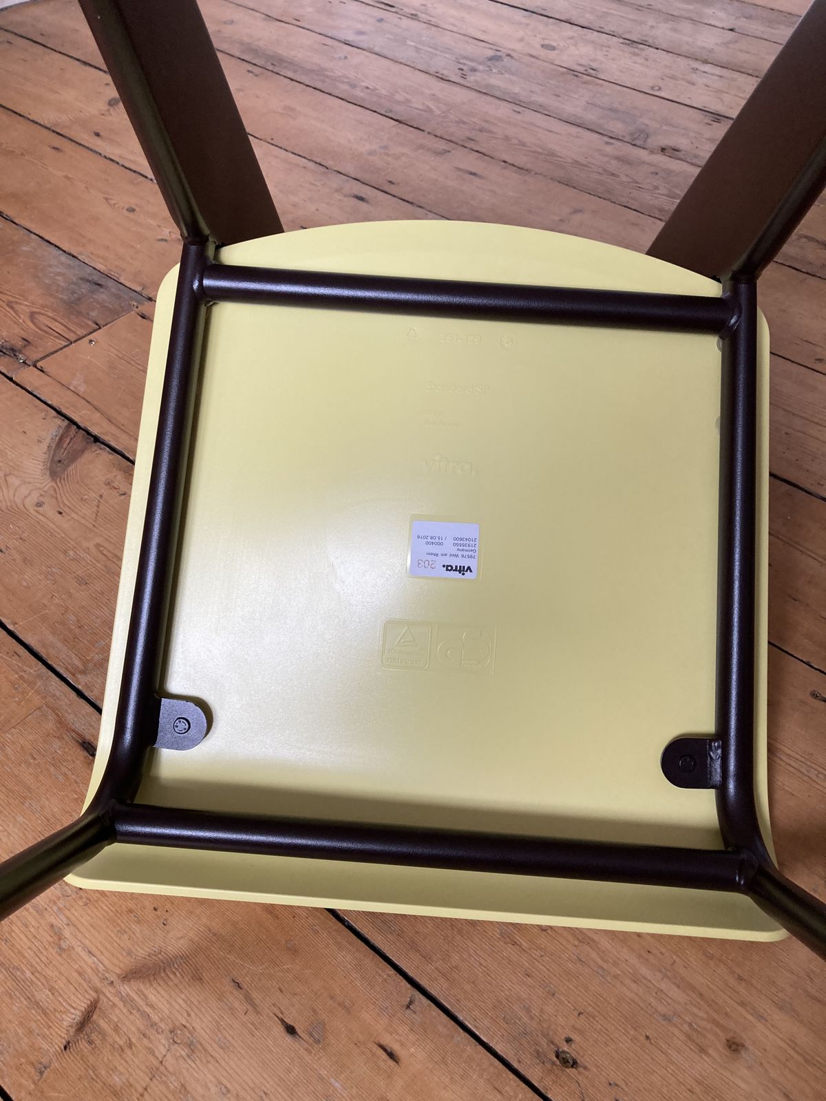Vitra Jean Prouve Standard Chair   Yellow photo vintage