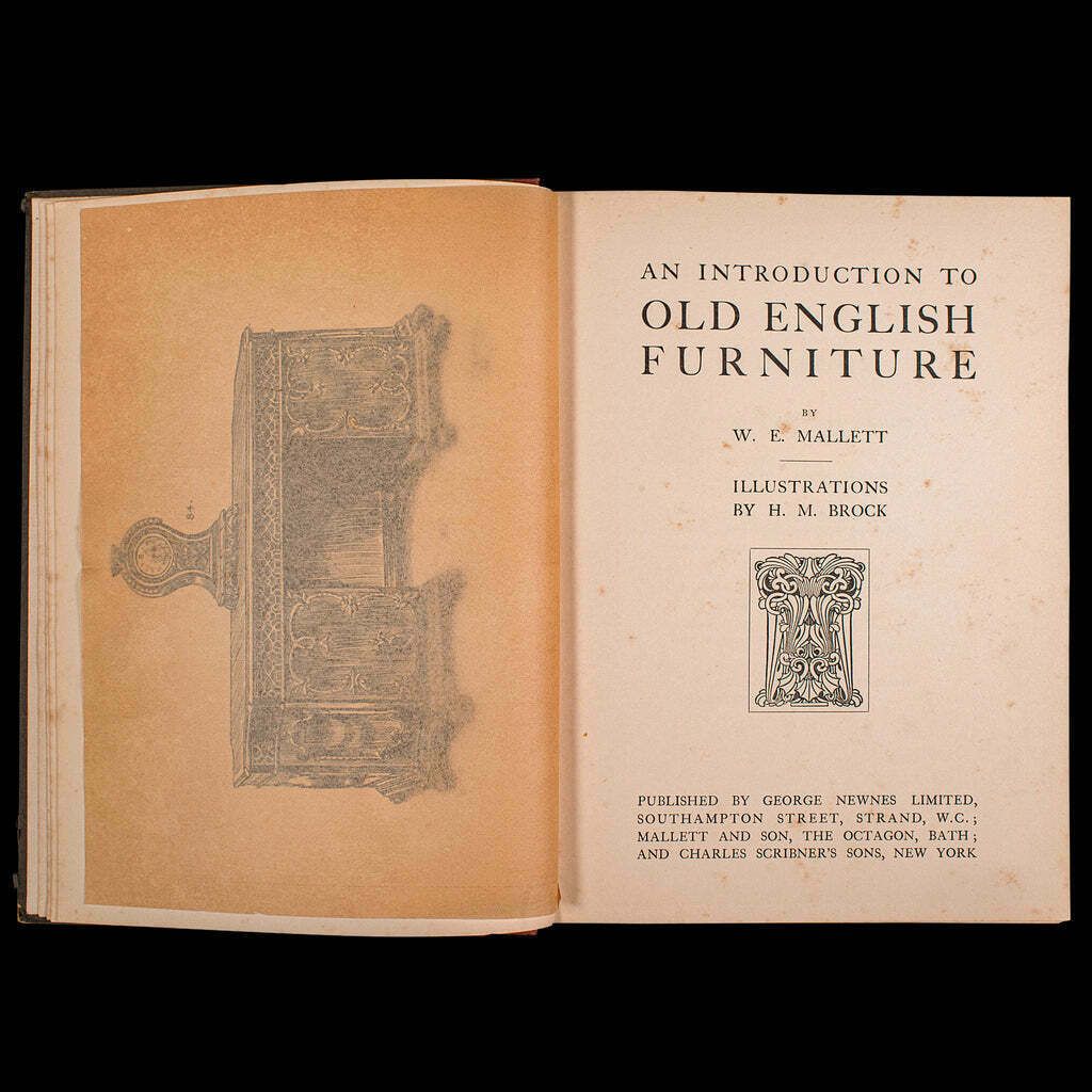 Antique Book, Old English Furniture, Illustrated, Reference, Edwardian, C.1910 photo for sale