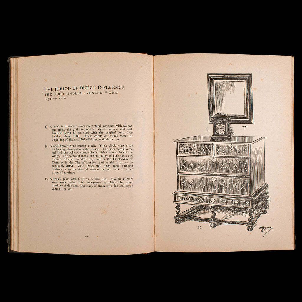 Antique Book, Old English Furniture, Illustrated, Reference, Edwardian, C.1910 photo vinterior