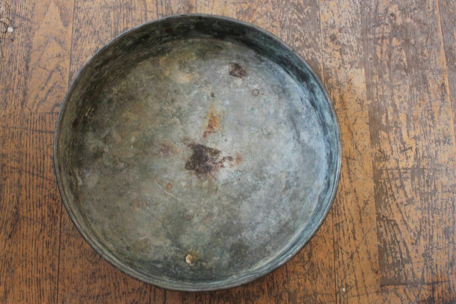 Antique French Copper Escargot/Cake/Frying Pan Old Style Tin Lined 35 Cm photo buy