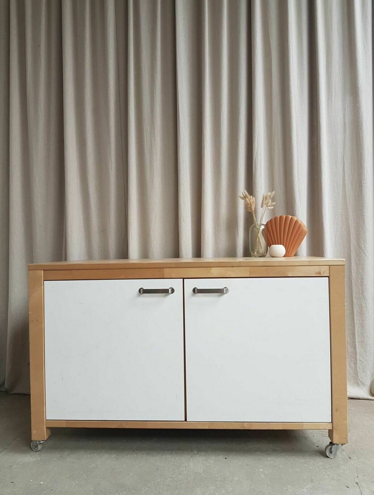 Vtg Mid Century Modernist Style Ikea Varde Sideboard Kitchen Cupboard R426 photo furniture