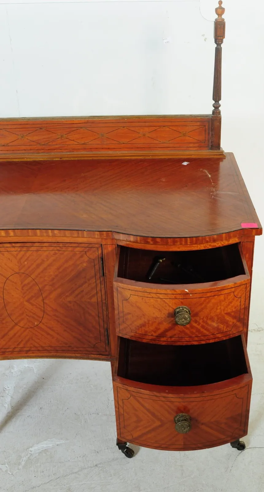 Edwardian Mahogany Satinwood Sideboard photo Furniture