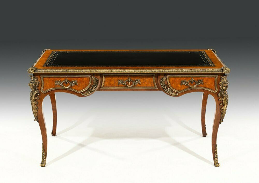 Early 20thc Louis Xvth Style Kingwood Bureau Plat photo furniture