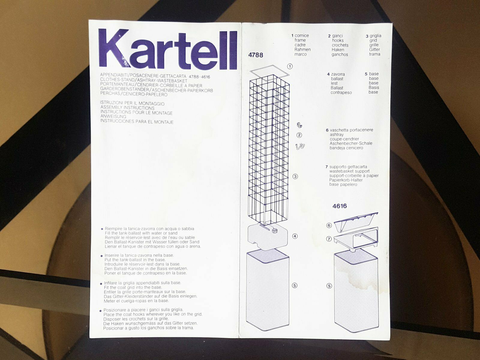 photo vinterior Grey Plastic & White Metal Freestanding 4788 Clothes Stand By Anna Castelli Ferrieri For Kartell, 1980s