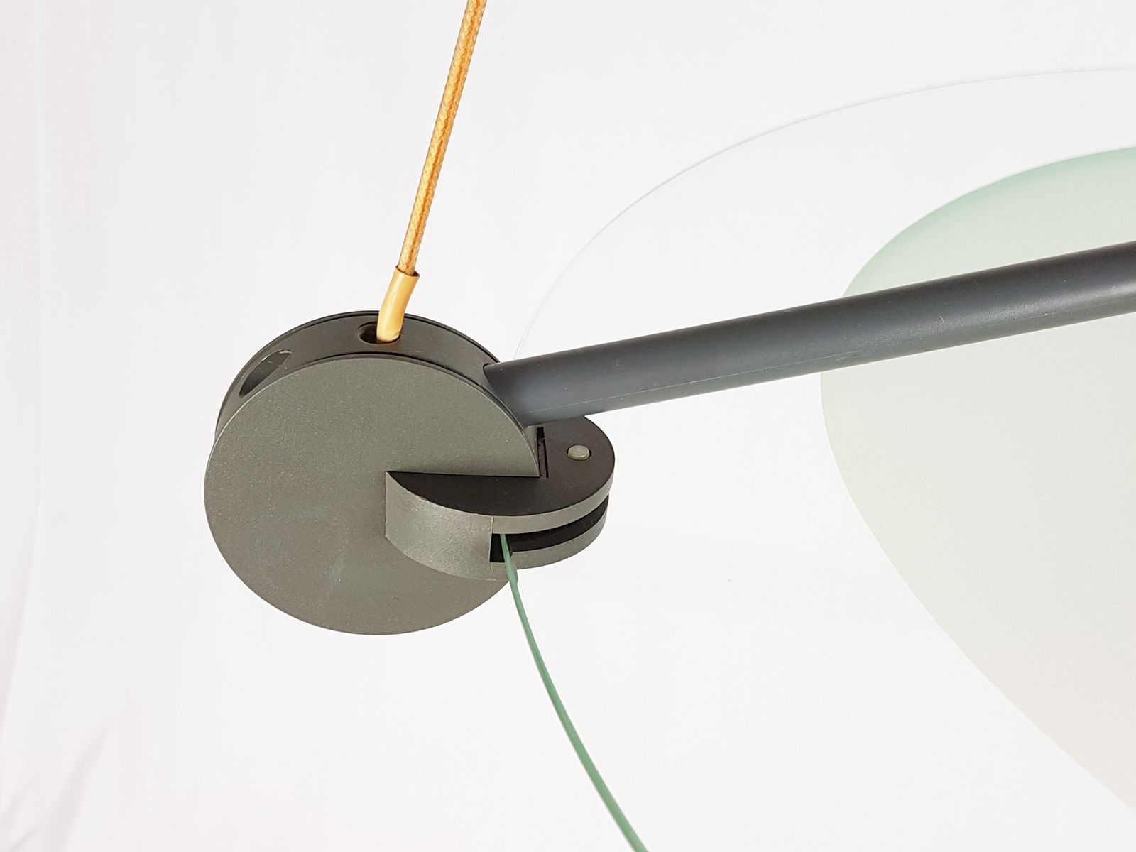 Prodotti Silver Metal & Sandblasted Glass Cyclos Pendant Lamp By Michele De Lucchi For Artemide, 1985 photo Lighting