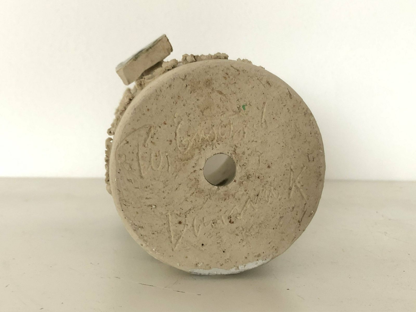 Danish Mid Century Per Engstrøm Original Fine Art Ceramic Pottery Sculpture With Abstract Decoration photo vintage
