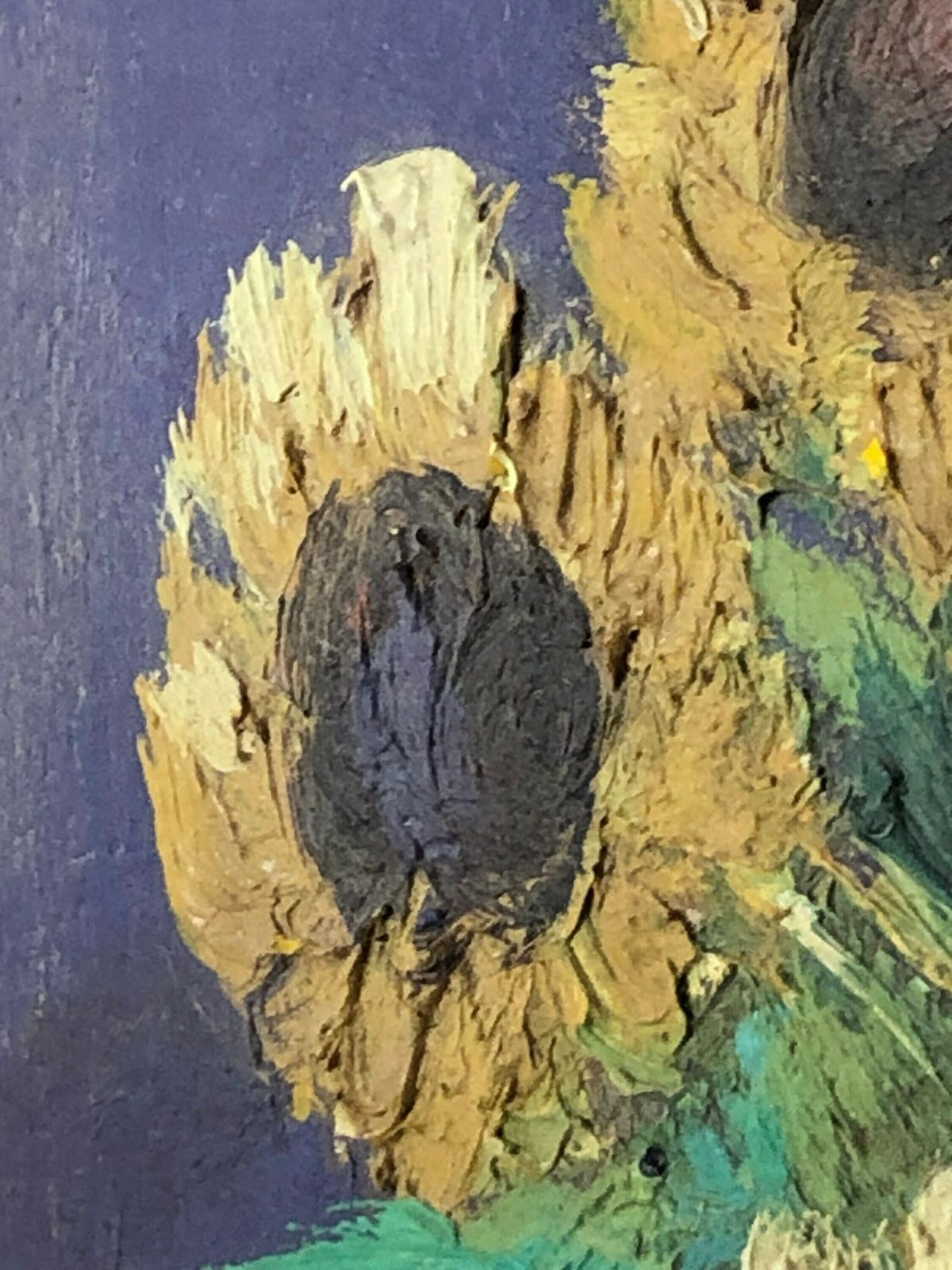 Danish Mid Century Oil Painting Signed Ha With Motive Of Vase With Yellow Flowers photo buy