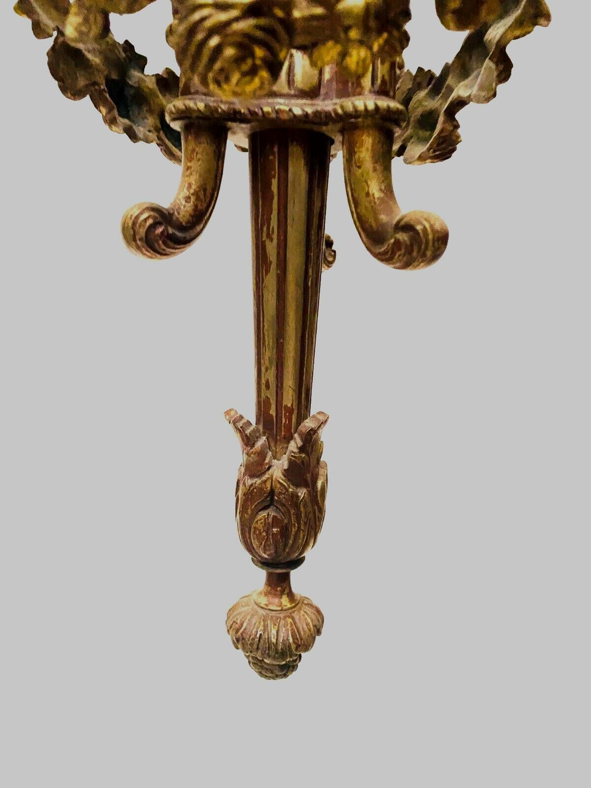 photo for sale Louis XVI Style Chandelier In Bronze And Frosted Glass 20th Century