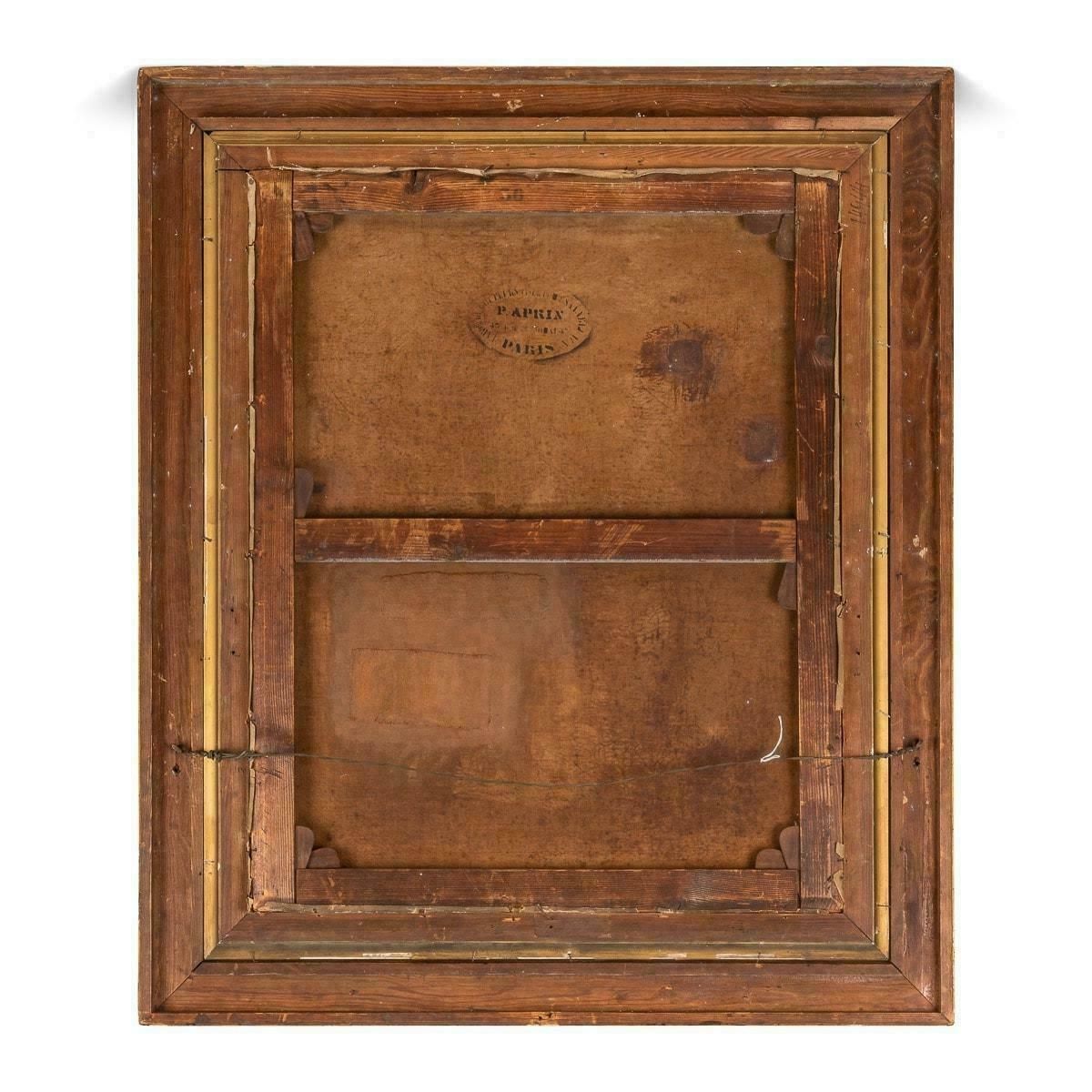 Oil On Canvas Painting Of An Antiques Dealer, Stamped P. Aprin photo furniture