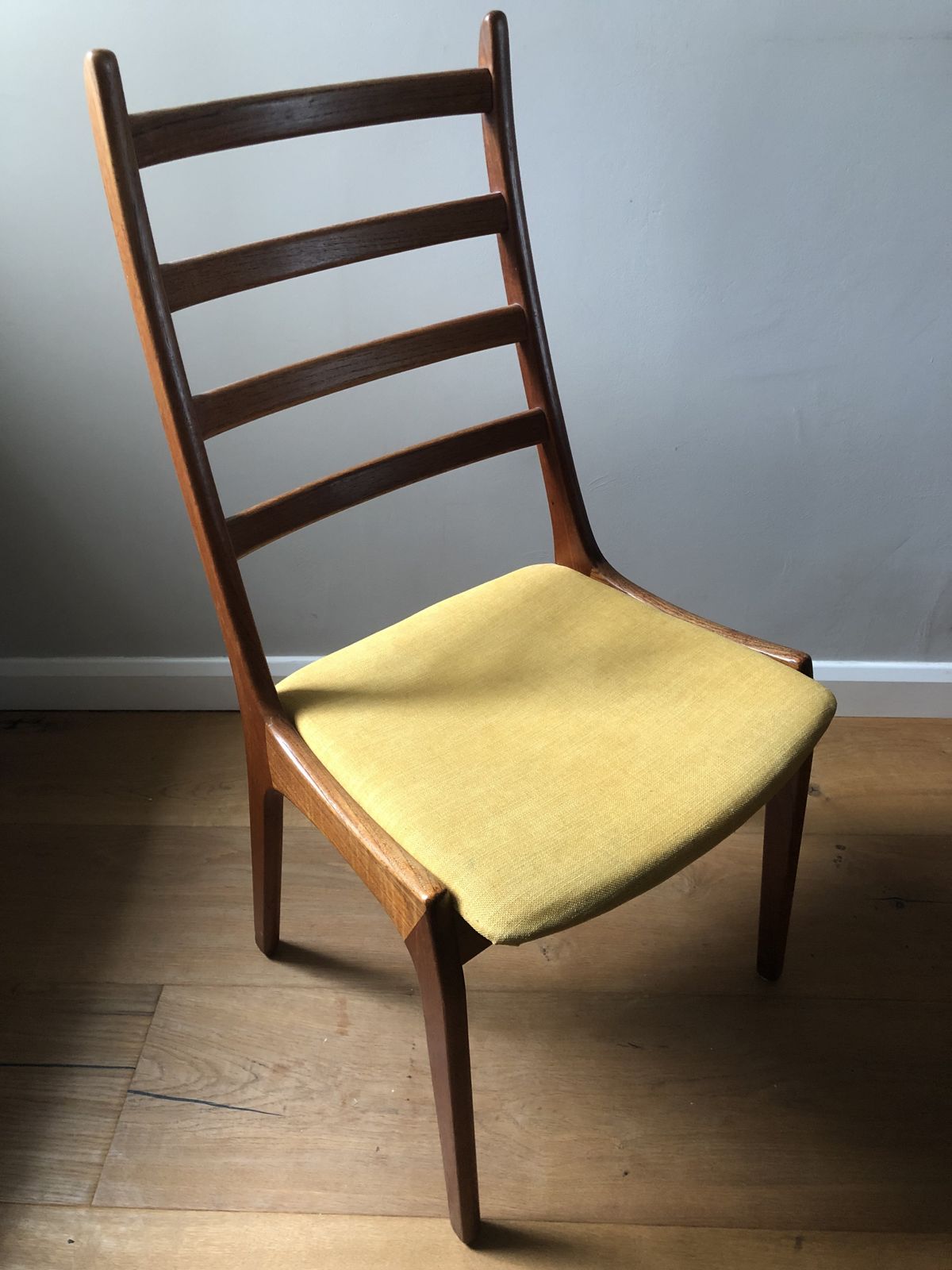 Midcentury Danish Set Of 5 Teak Dining Chairs By Kai Kristiansen C.1960 photo for sale