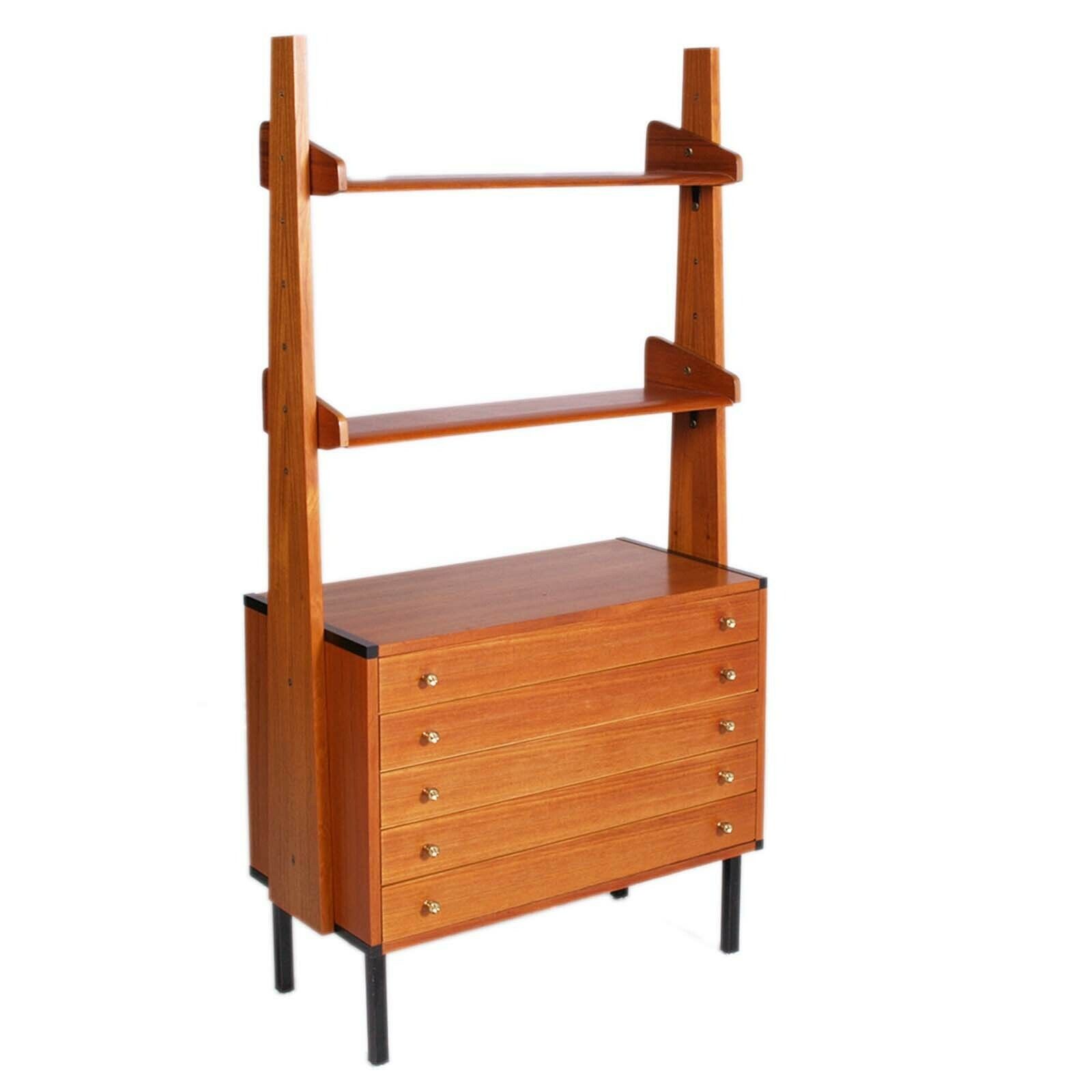 1960s Open Bookcase With Chest Of Drawers By Vittorio Dassi For G. Cecchini & C. photo Furniture
