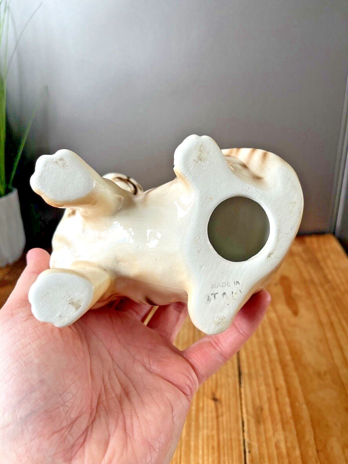 Art Mid Century 50s Italian Bassano Ceramics Hollywood Glam Tiger Cub Ornament Italy photo