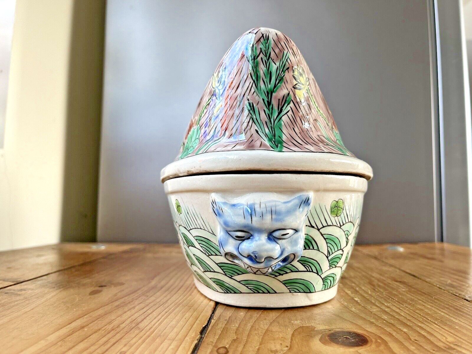 Large Chinese Porcelain Famille Verte Duck On Nest Lidded Tureen Foo Dog Dragon photo 160.0
