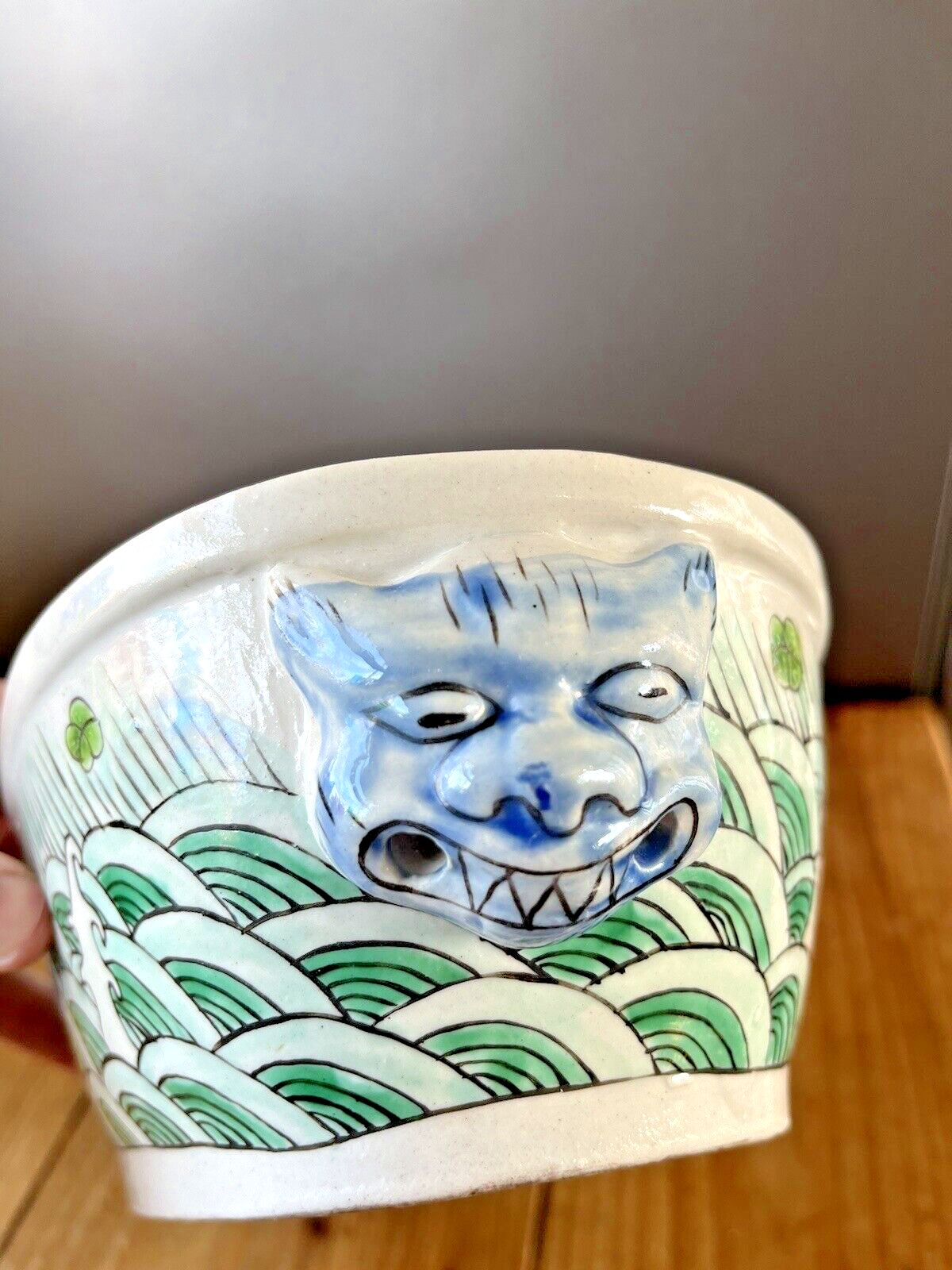 photo for sale Large Chinese Porcelain Famille Verte Duck On Nest Lidded Tureen Foo Dog Dragon