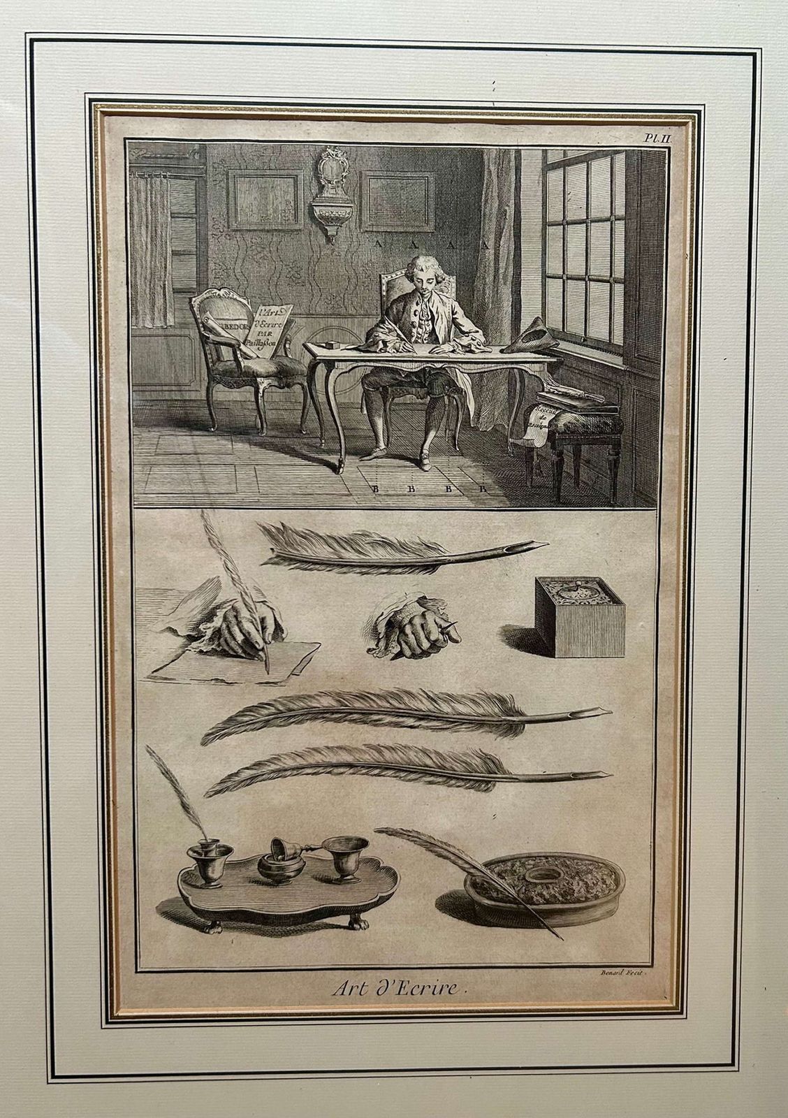 A Set Of Eight Framed Charles Paillasson’s ‘L’art D’ecrire’ Plates photo 2275.0