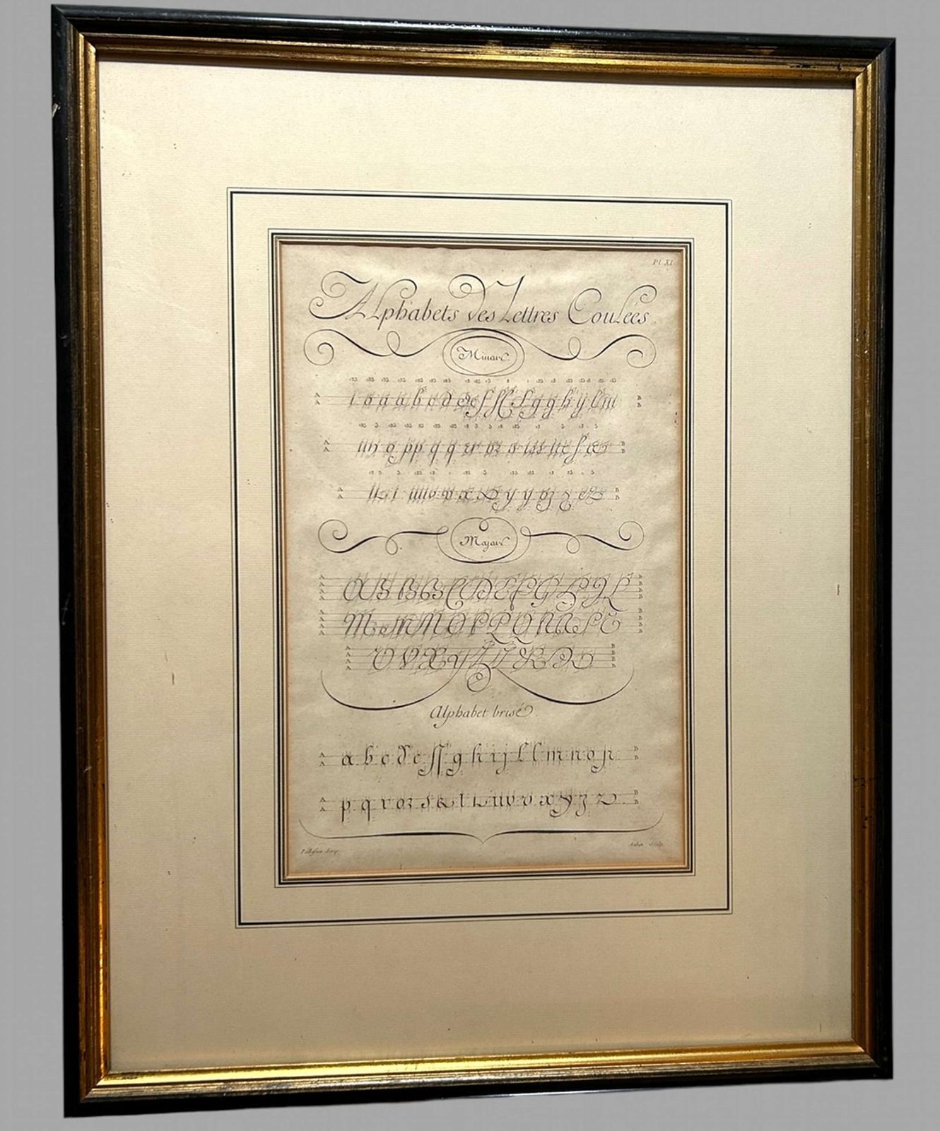 photo vinterior A Set Of Eight Framed Charles Paillasson’s ‘L’art D’ecrire’ Plates