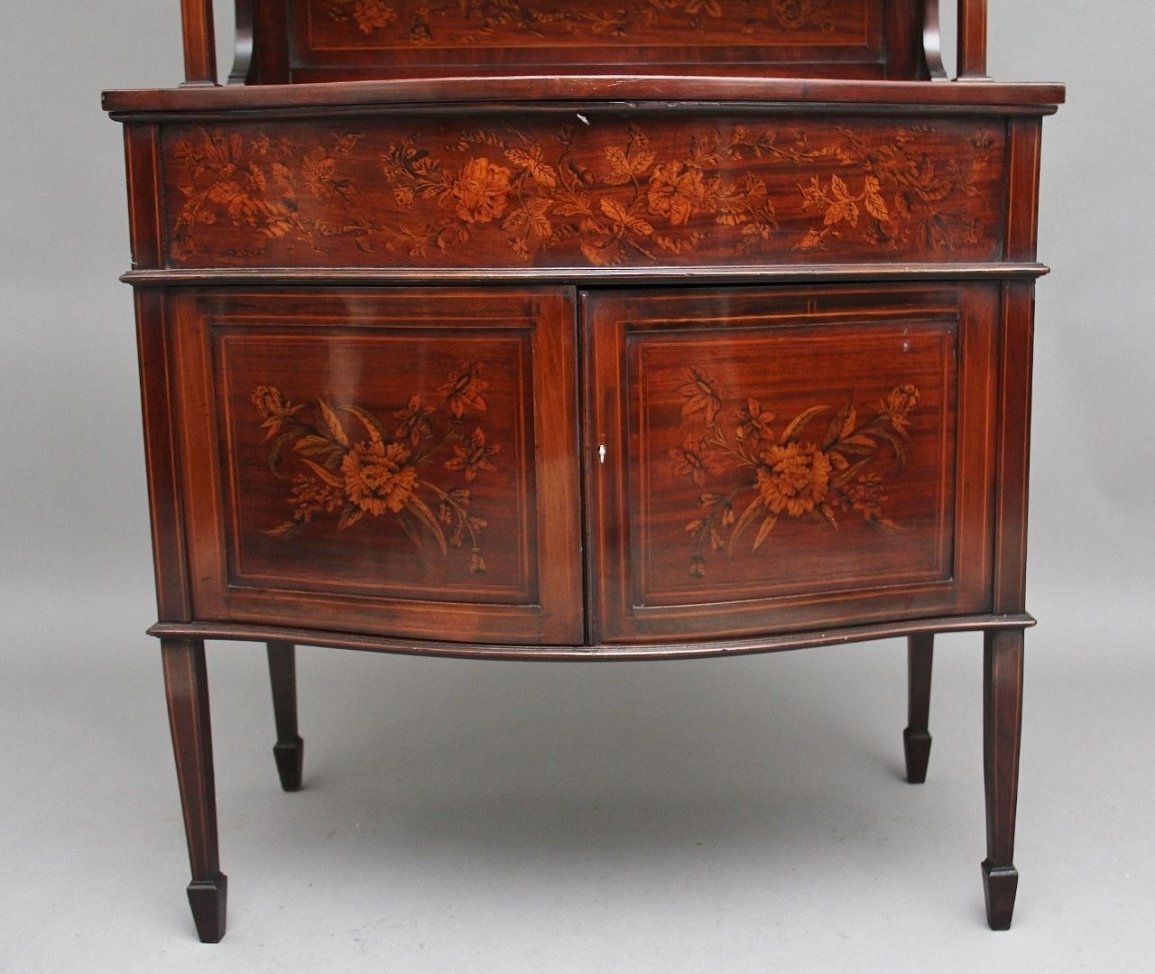 19th Century Mahogany And Inlaid Display Cabinet photo vintage