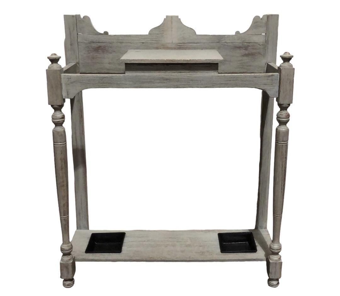 Handsome Vintage Oak Umbrella And Stick Stand / Hall Stand photo furniture