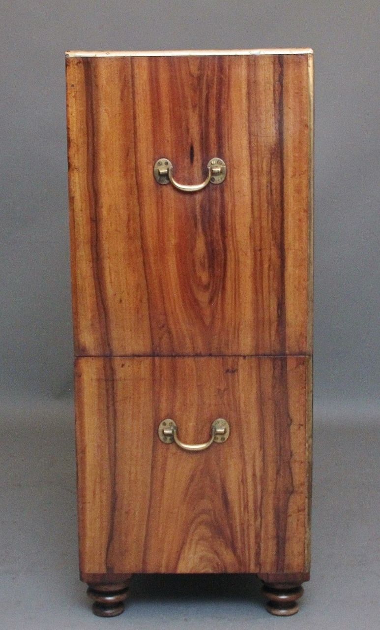 Furniture 19th Century Camphor Wood Secretaire Military Chest photo