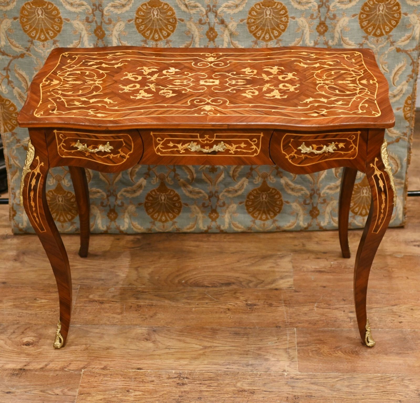 French Writing Desk Louis XVI Bureau Plat Inlay photo furniture